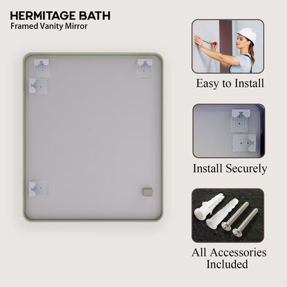 Cosy 30 in. W x 36 in. H Rectangular Framed Wall Bathroom Vanity Mirror SM-3036MG-11_e8cd462a-3df1-49e3-8d75-994e7a09c863