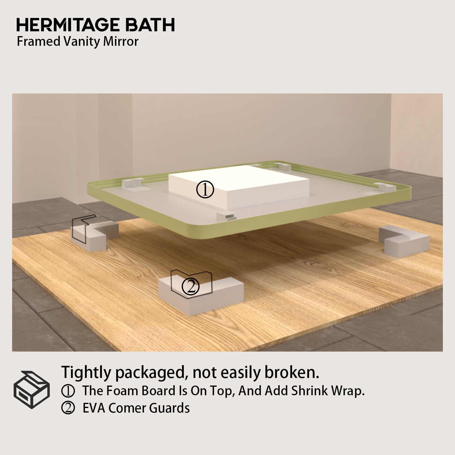 30 in. W x 36 in. H Rectangular Framed Wall Bathroom Vanity Mirror SM-3036MG-12_ef85e7fb-80d2-473c-aabf-18c1b4c8b23f