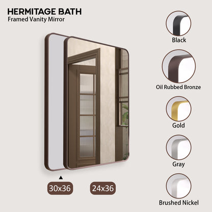 Cosy 30 in. W x 36 in. H Rectangular Framed Wall Bathroom Vanity Mirror SM-3036ORB-10_22d94e6c-0e60-4176-9de8-57cdc7768d49