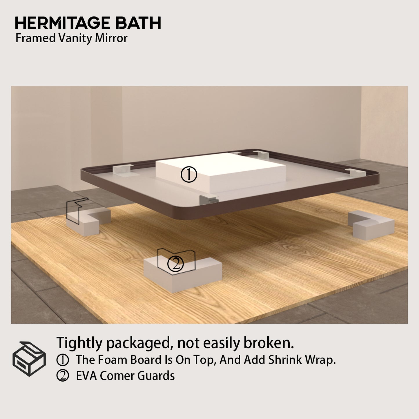 30 in. W x 36 in. H Rectangular Framed Wall Bathroom Vanity Mirror SM-3036ORB-12