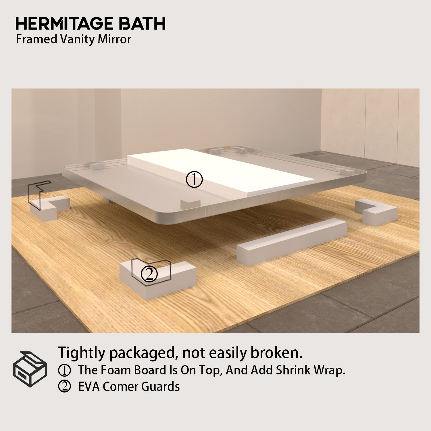 Cosy 42 in. W x 36 in. H Rectangular Framed Wall Bathroom Vanity Mirror SM-4236BN-12