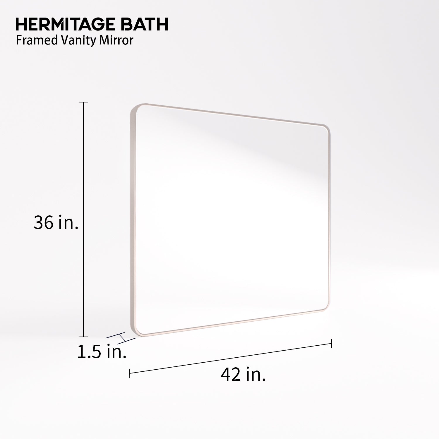 Cosy 42 in. W x 36 in. H Rectangular Framed Wall Bathroom Vanity Mirror SM-4236BN-3