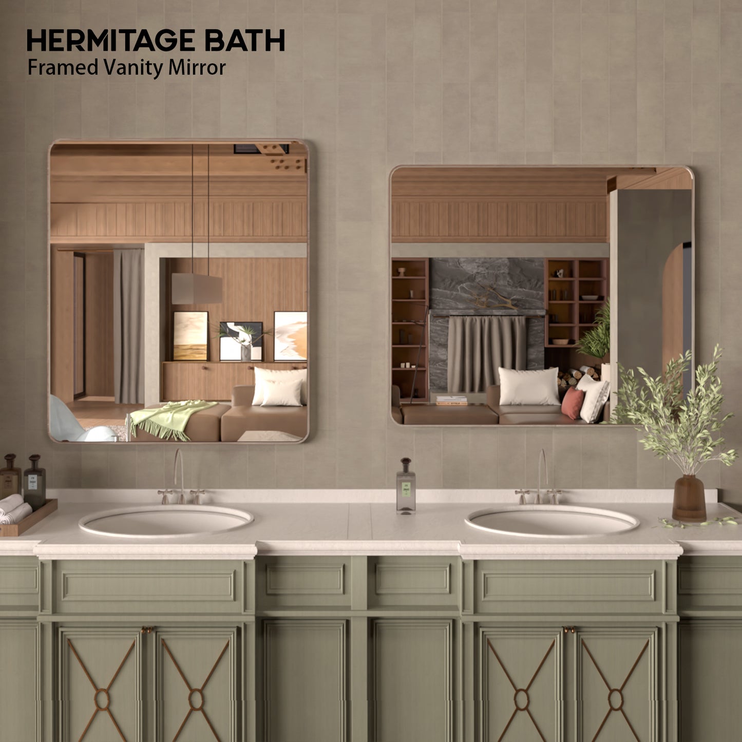 Rectangular Framed Wall Bathroom Vanity Mirror SM-4236BN-8_b1ab500d-647b-493e-932c-348a5786367d