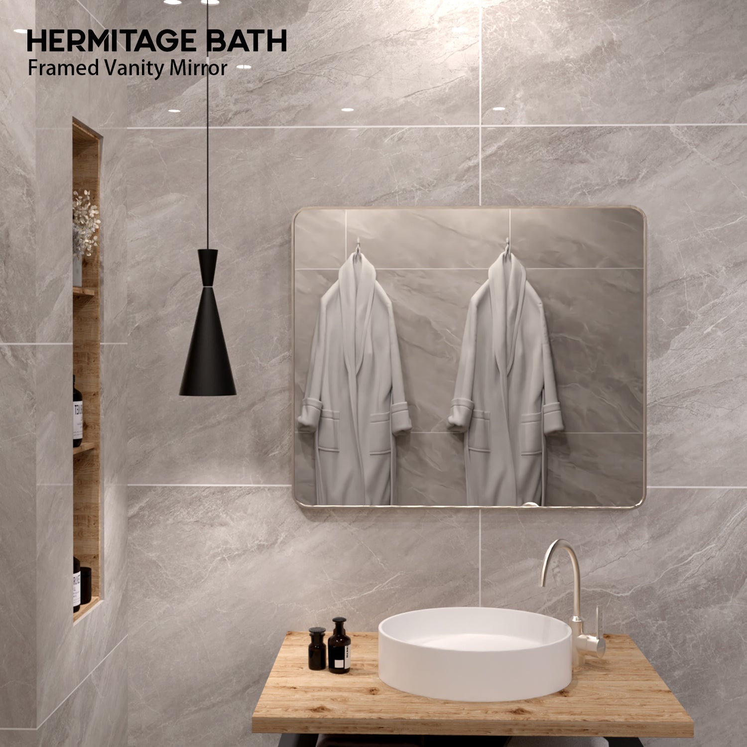 Rectangular Framed Wall Bathroom Vanity Mirror SM-4236BN-9_0b2b0f65-76f4-4011-9305-0ba76f128364
