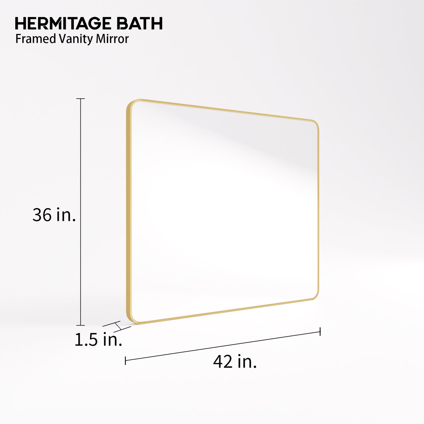 Cosy 42 in. W x 36 in. H Rectangular Framed Wall Bathroom Vanity Mirror SM-4236G-3