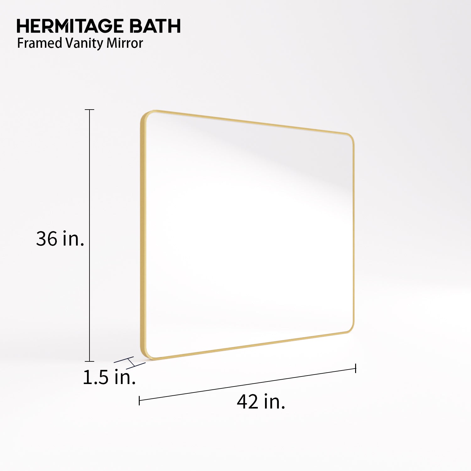 Cosy 42 in. W x 36 in. H Rectangular Framed Wall Bathroom Vanity Mirror SM-4236G-3