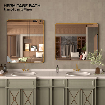 Cosy 42 in. W x 36 in. H Rectangular Framed Wall Bathroom Vanity Mirror SM-4236G-8