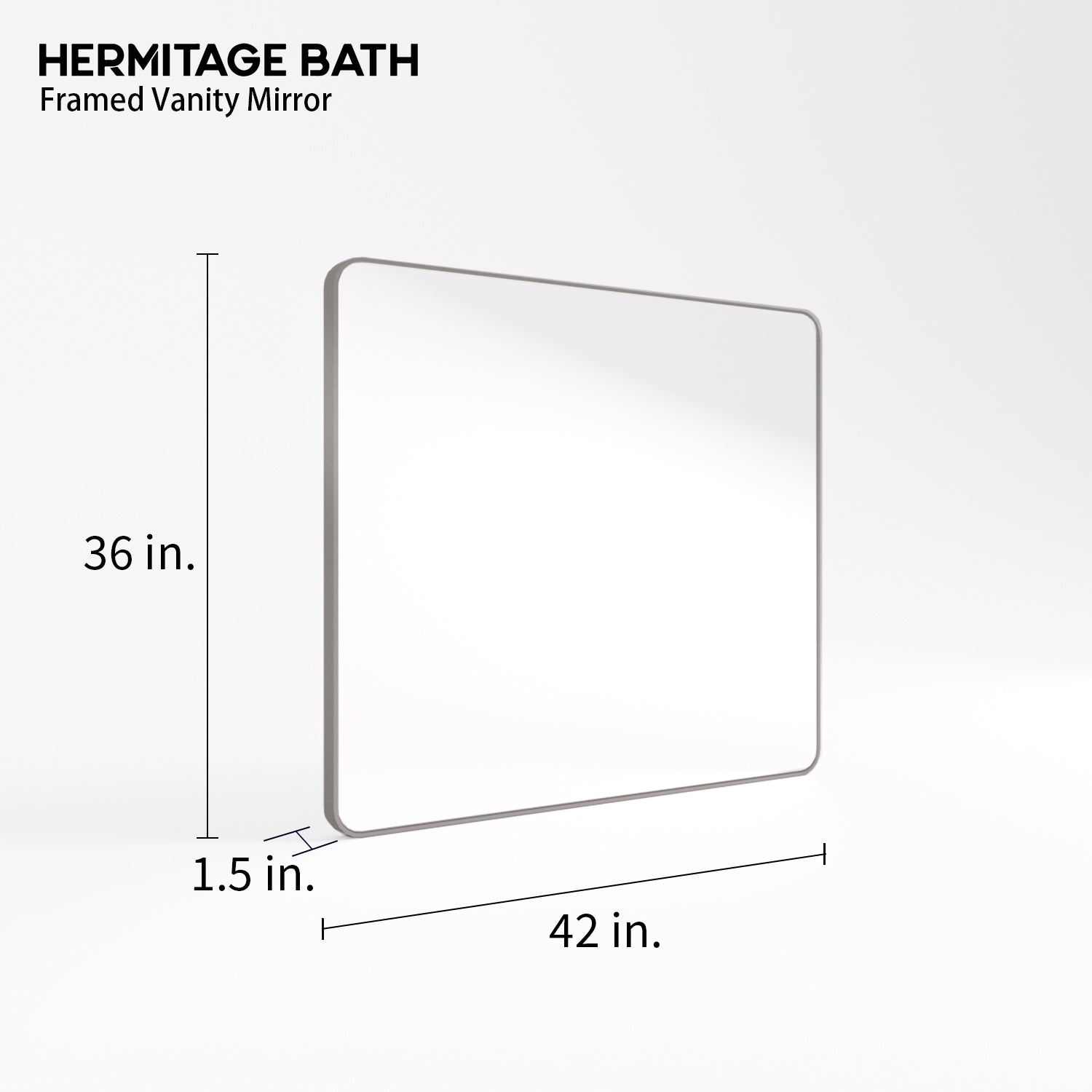 Cosy 42 in. W x 36 in. H Rectangular Framed Wall Bathroom Vanity Mirror SM-4236GY-3
