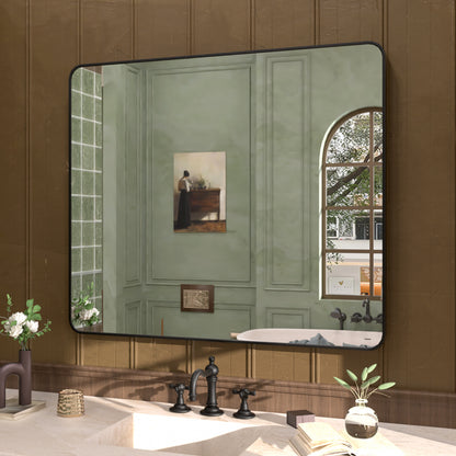 Cosy 42 in. W x 36 in. H Rectangular Framed Wall Bathroom Vanity Mirror SM-4236MB-2