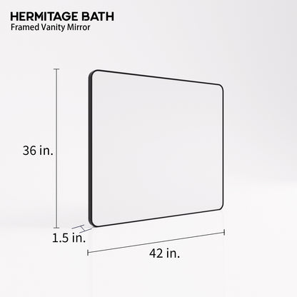 Cosy 42 in. W x 36 in. H Rectangular Framed Wall Bathroom Vanity Mirror SM-4236MB-3