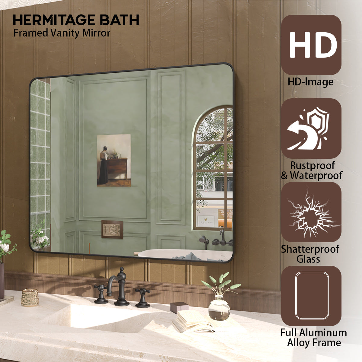Rectangular Framed Wall Bathroom Vanity Mirror SM-4236MB-4_d1c8cb8b-ab7d-4453-87b5-fadccb060696