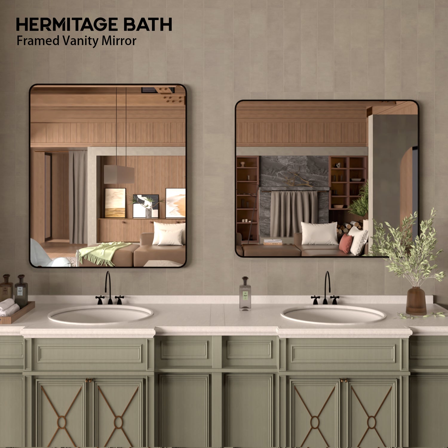 Rectangular Framed Wall Bathroom Vanity Mirror SM-4236MB-8_d0d12be8-ba7b-4683-b240-953e74863d78