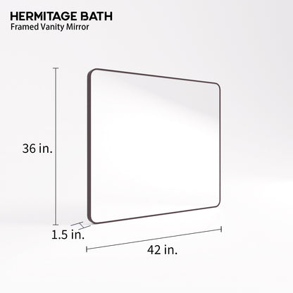 Cosy 42 in. W x 36 in. H Rectangular Framed Wall Bathroom Vanity Mirror SM-4236ORB-3