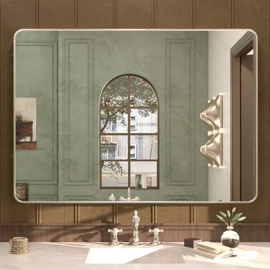 Cosy 48 in. W x 36 in. H Rectangular Framed Wall Bathroom Vanity Mirror