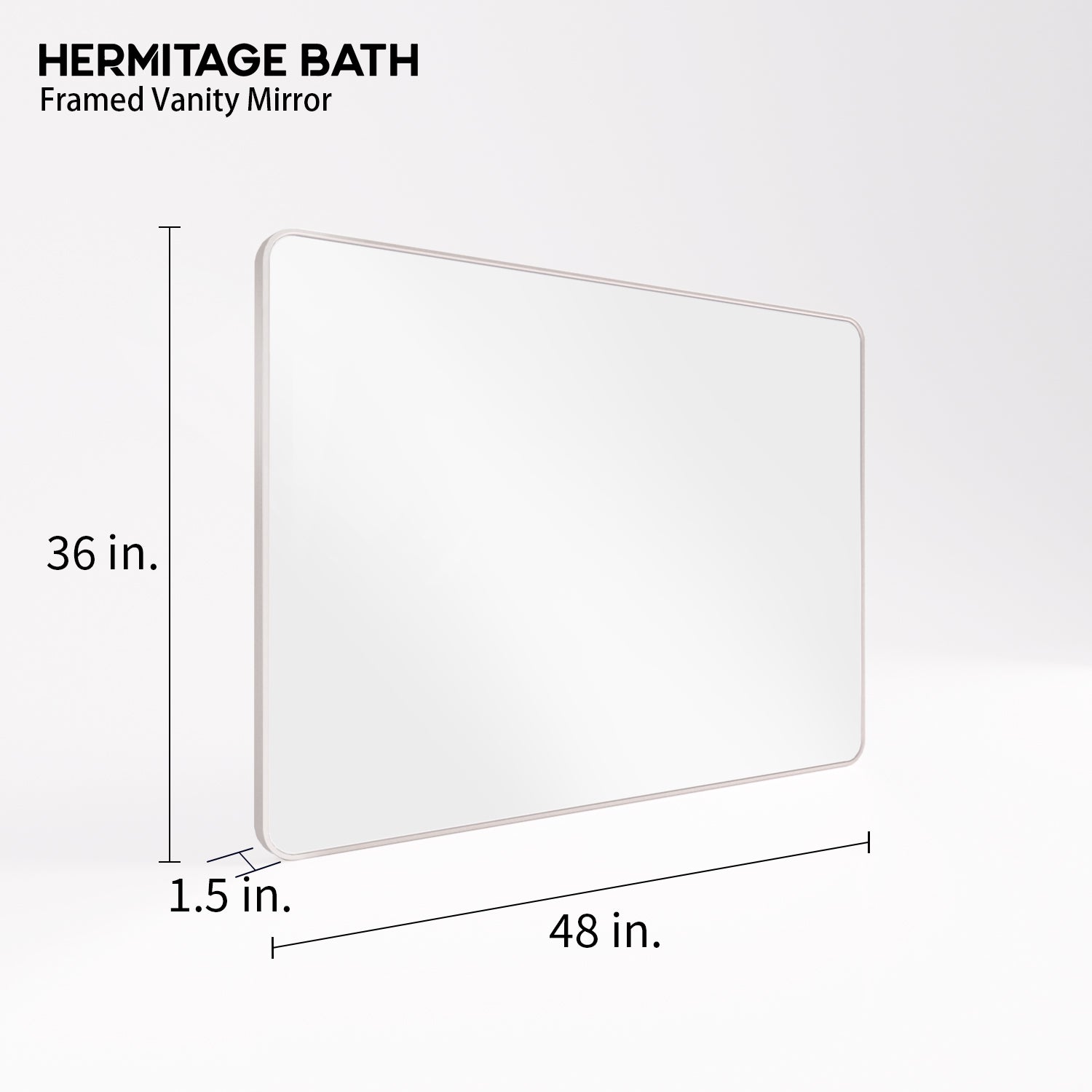 Cosy 48 in. W x 36 in. H Rectangular Framed Wall Bathroom Vanity Mirror SM-4836BN-3
