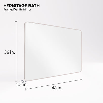 Cosy 48 in. W x 36 in. H Rectangular Framed Wall Bathroom Vanity Mirror SM-4836BN-3