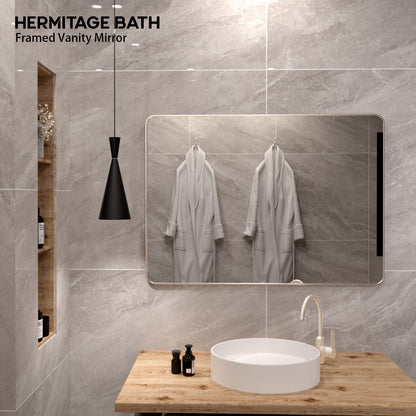 Cosy 48 in. W x 36 in. H Rectangular Framed Wall Bathroom Vanity Mirror SM-4836BN-9