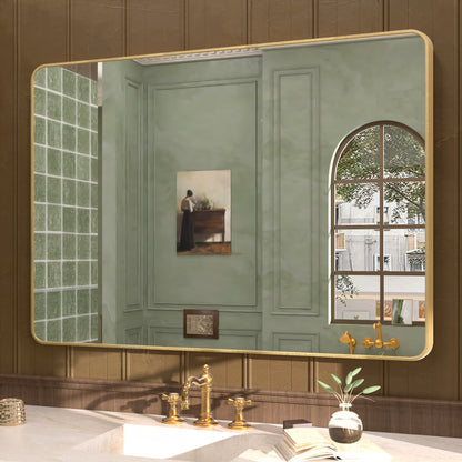 Cosy 48 in. W x 36 in. H Rectangular Framed Wall Bathroom Vanity Mirror SM-4836G-2_f51604c0-b54c-435b-ba21-c3d05e5a7e3b