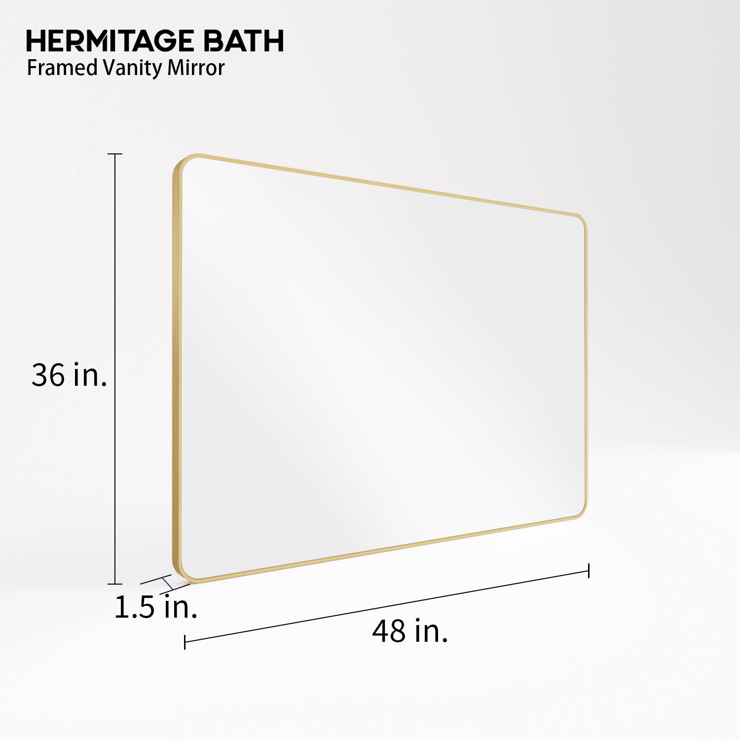 Cosy 48 in. W x 36 in. H Rectangular Framed Wall Bathroom Vanity Mirror SM-4836G-3_257f9060-f233-4d55-8a99-5e64d03d816b