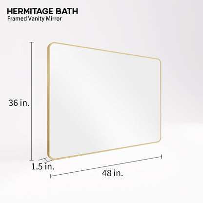 Cosy 48 in. W x 36 in. H Rectangular Framed Wall Bathroom Vanity Mirror SM-4836G-3_257f9060-f233-4d55-8a99-5e64d03d816b