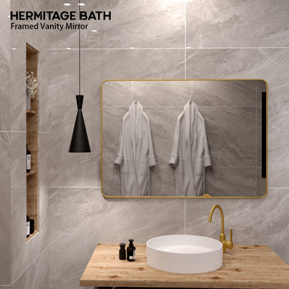 48 in. W x 36 in. H Rectangular Framed Wall Bathroom Vanity Mirror SM-4836G-9