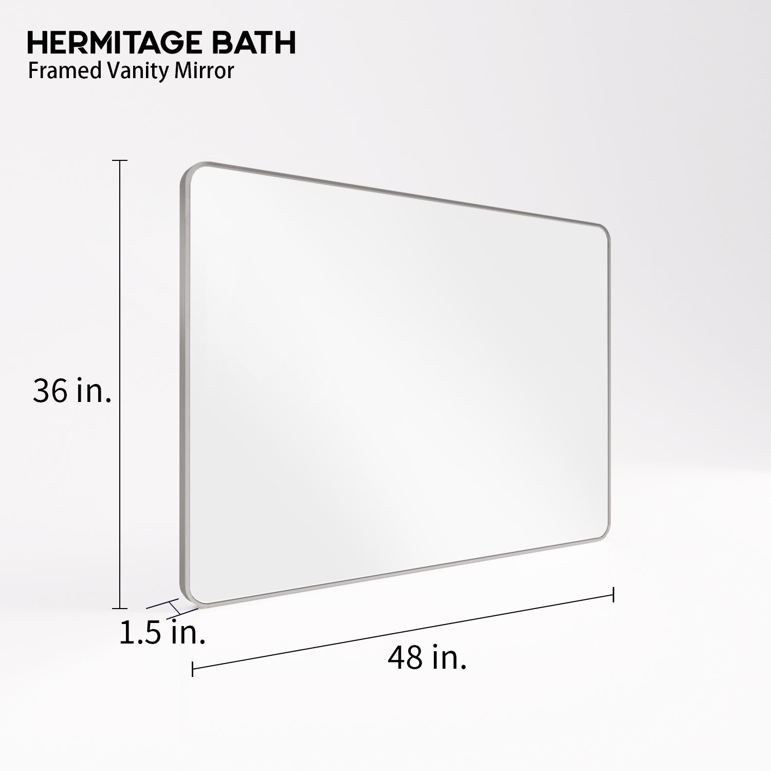 Cosy 48 in. W x 36 in. H Rectangular Framed Wall Bathroom Vanity Mirror SM-4836GY-3