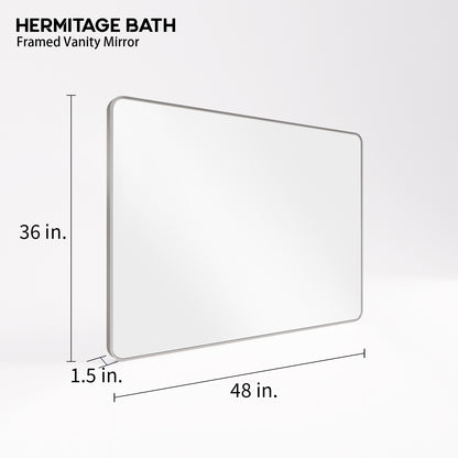 Cosy 48 in. W x 36 in. H Rectangular Framed Wall Bathroom Vanity Mirror SM-4836GY-3