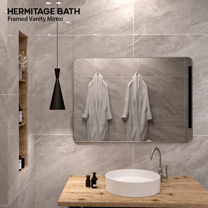Cosy 48 in. W x 36 in. H Rectangular Framed Wall Bathroom Vanity Mirror SM-4836GY-9