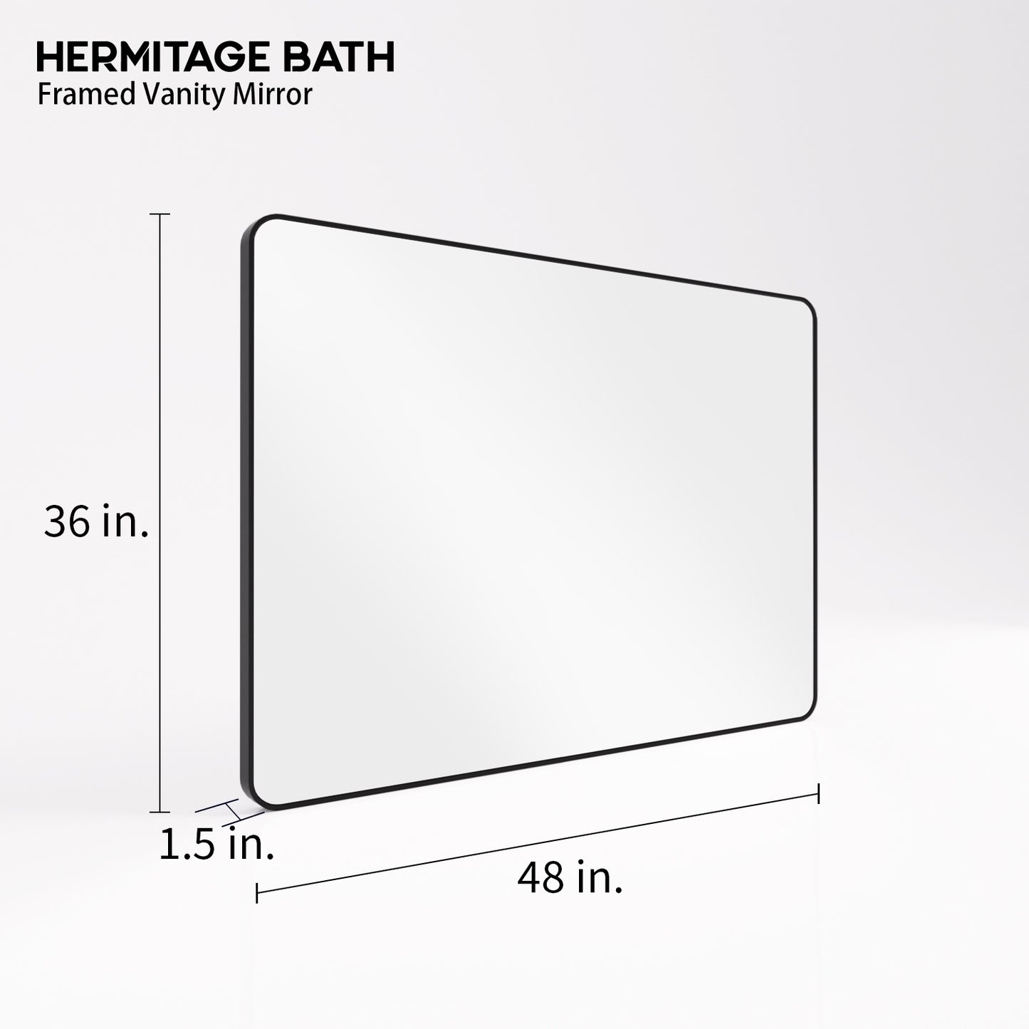 Cosy 48 in. W x 36 in. H Rectangular Framed Wall Bathroom Vanity Mirror SM-4836MB-3_503d81b6-16e0-4196-9be6-150c05c815d3