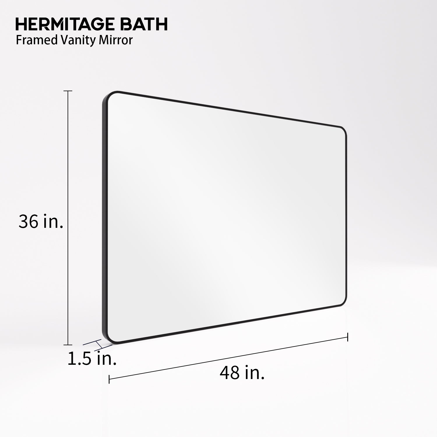 Cosy 48 in. W x 36 in. H Rectangular Framed Wall Bathroom Vanity Mirror SM-4836MB-3_503d81b6-16e0-4196-9be6-150c05c815d3