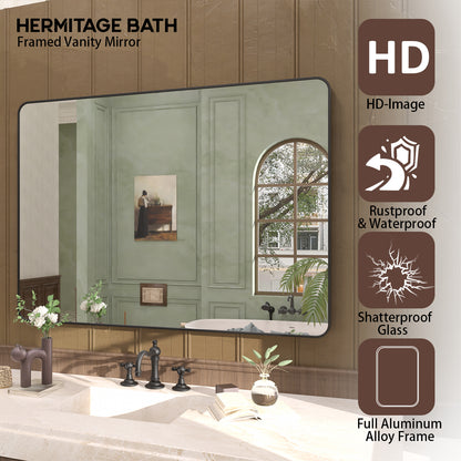 48 in. W x 36 in. H Rectangular Framed Wall Bathroom Vanity Mirror SM-4836MB-4