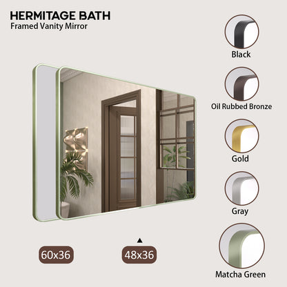 Cosy 48 in. W x 36 in. H Rectangular Framed Wall Bathroom Vanity Mirror SM-4836MG-10
