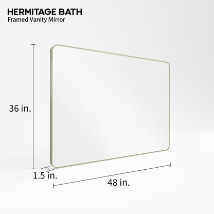 Cosy 48 in. W x 36 in. H Rectangular Framed Wall Bathroom Vanity Mirror SM-4836MG-3