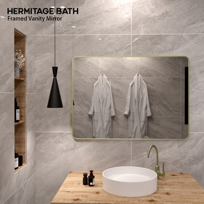 Cosy 48 in. W x 36 in. H Rectangular Framed Wall Bathroom Vanity Mirror SM-4836MG-9