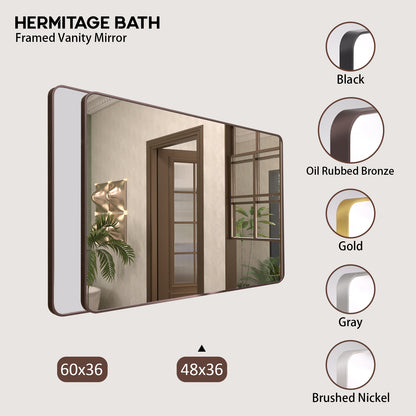 Cosy 48 in. W x 36 in. H Rectangular Framed Wall Bathroom Vanity Mirror SM-4836ORB-10_96fe564f-ac46-456b-9f4d-b71f2a6e4155
