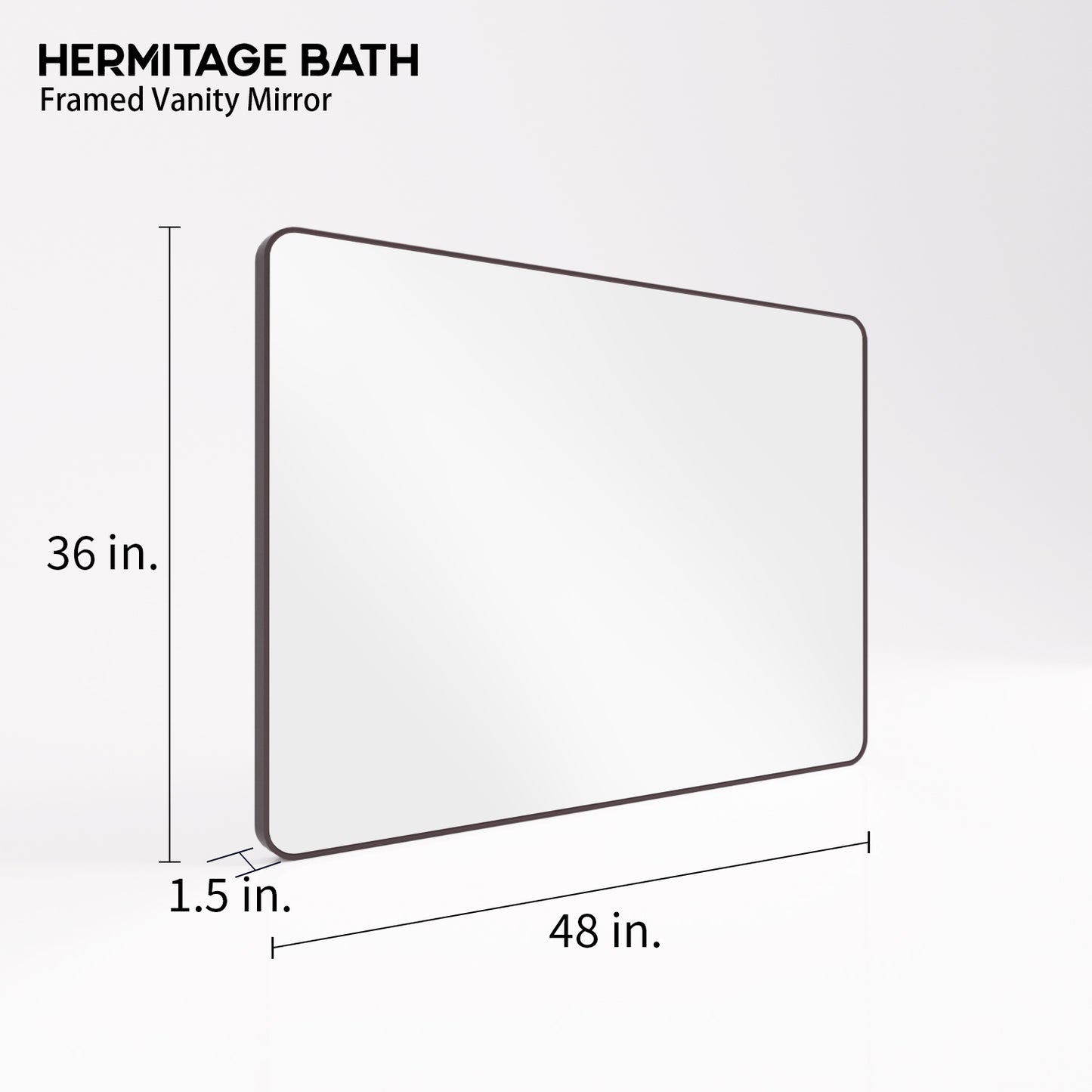 48 in. W x 36 in. H Rectangular Framed Wall Bathroom Vanity Mirror SM-4836ORB-3