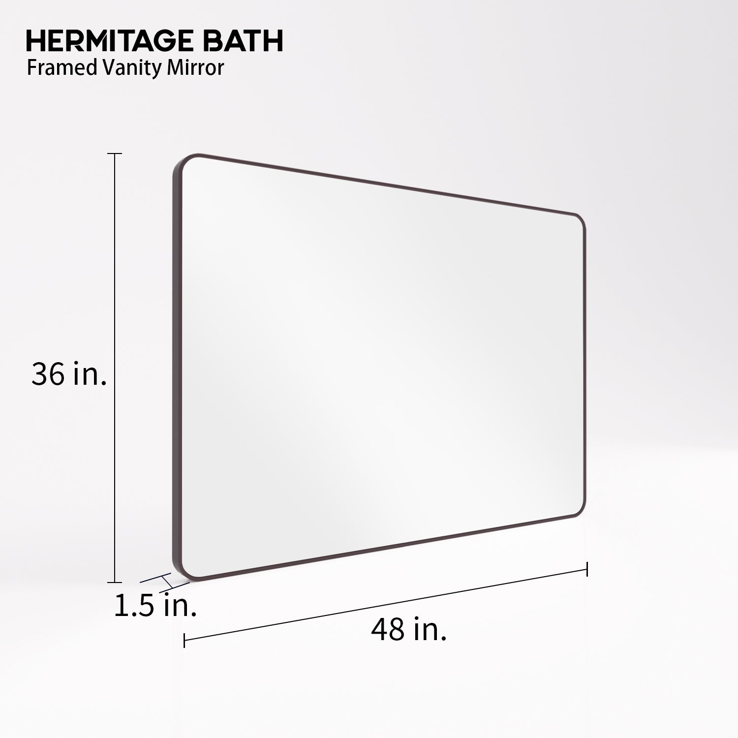 48 in. W x 36 in. H Rectangular Framed Wall Bathroom Vanity Mirror SM-4836ORB-3