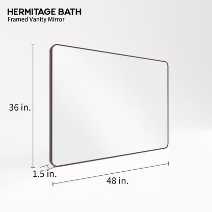 48 in. W x 36 in. H Rectangular Framed Wall Bathroom Vanity Mirror SM-4836ORB-3