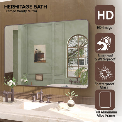 48 in. W x 36 in. H Rectangular Framed Wall Bathroom Vanity Mirror SM-4836ORB-4