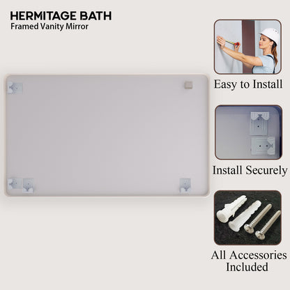 Cosy 60 in. W x 36 in. H Rectangular Framed Wall Bathroom Vanity Mirror