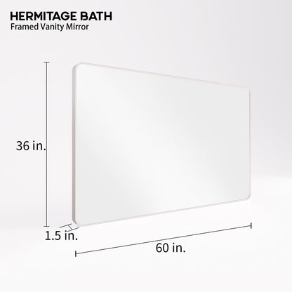 Cosy 60 in. W x 36 in. H Rectangular Framed Wall Bathroom Vanity Mirror