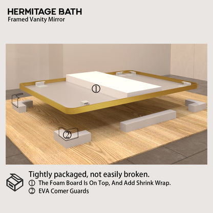 Cosy 60 in. W x 36 in. H Rectangular Framed Wall Bathroom Vanity Mirror SM-6036G-12_b576847d-220b-4fe1-aa11-99c9faab4b1b
