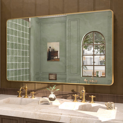 Cosy 60 in. W x 36 in. H Rectangular Framed Wall Bathroom Vanity Mirror SM-6036G-2_f067d80f-3256-46f4-a1ad-9452348552ce