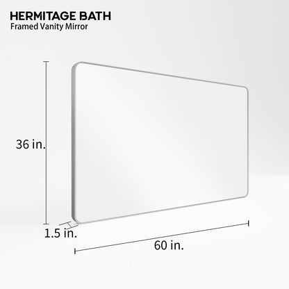 Cosy 60 in. W x 36 in. H Rectangular Framed Wall Bathroom Vanity Mirror