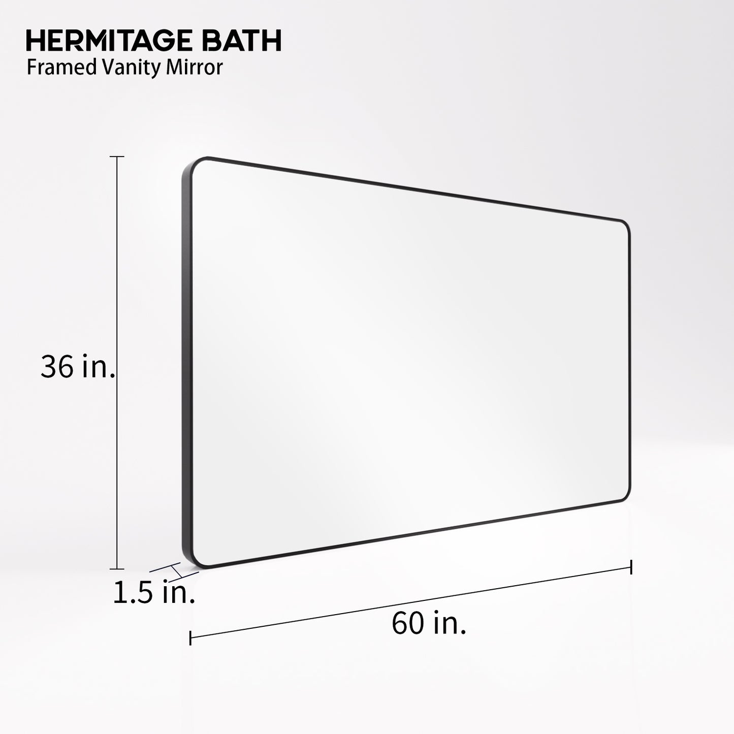 Cosy 60 in. W x 36 in. H Rectangular Framed Wall Bathroom Vanity Mirror SM-6036MB-3_7383958e-9abe-4122-9147-c7063c36754c