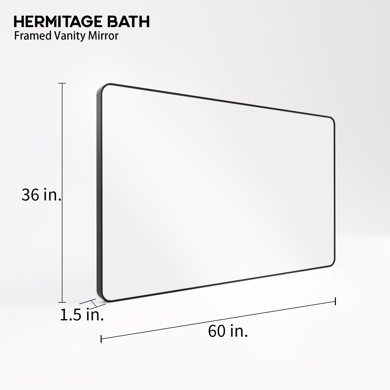 Cosy 60 in. W x 36 in. H Rectangular Framed Wall Bathroom Vanity Mirror SM-6036MB-3_7383958e-9abe-4122-9147-c7063c36754c