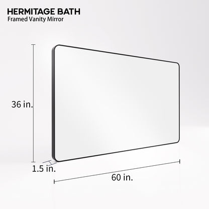 Cosy 60 in. W x 36 in. H Rectangular Framed Wall Bathroom Vanity Mirror SM-6036MB-3_7383958e-9abe-4122-9147-c7063c36754c