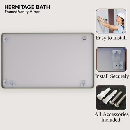Cosy 60 in. W x 36 in. H Rectangular Framed Wall Bathroom Vanity Mirror SM-6036MG-11