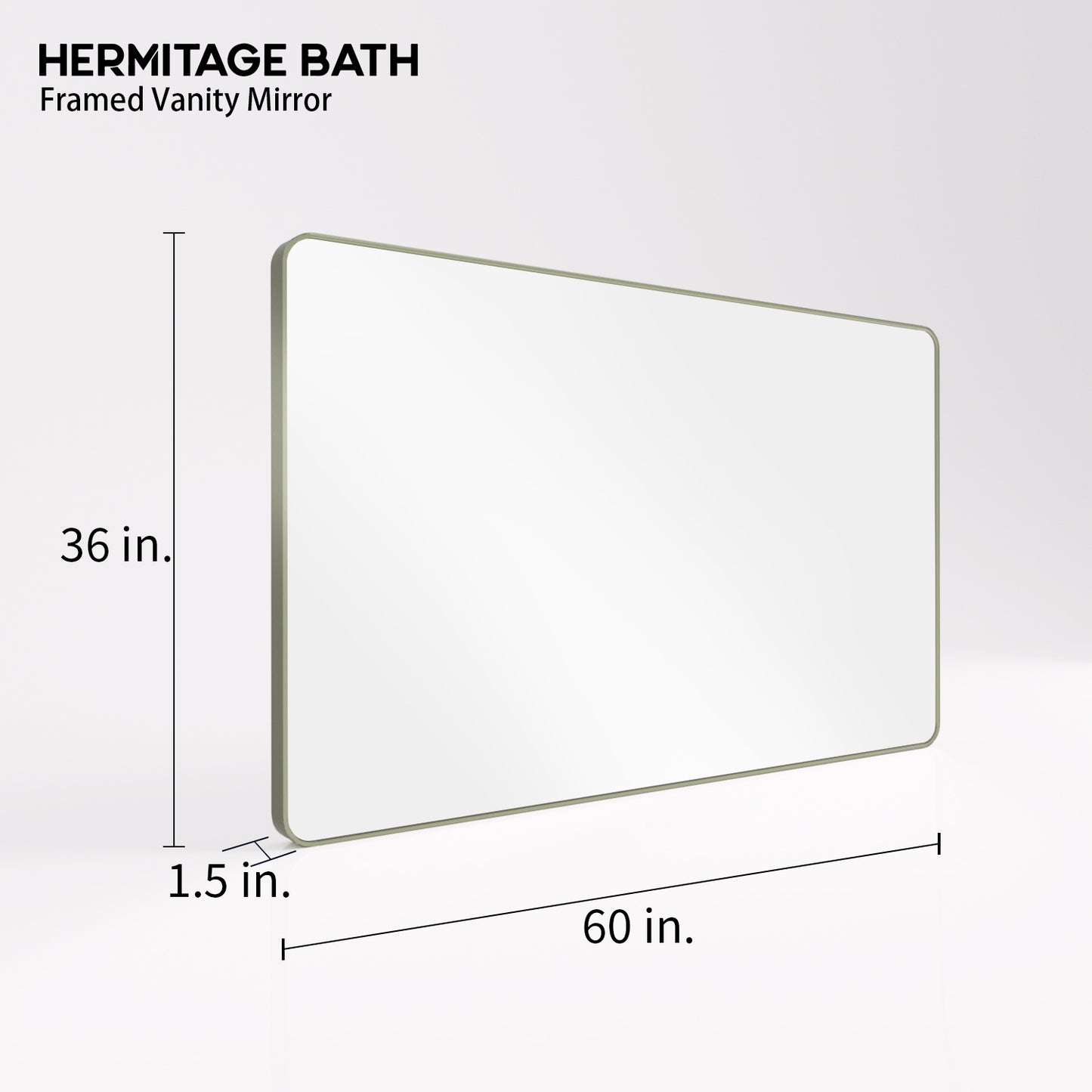 Cosy 60 in. W x 36 in. H Rectangular Framed Wall Bathroom Vanity Mirror SM-6036MG-3