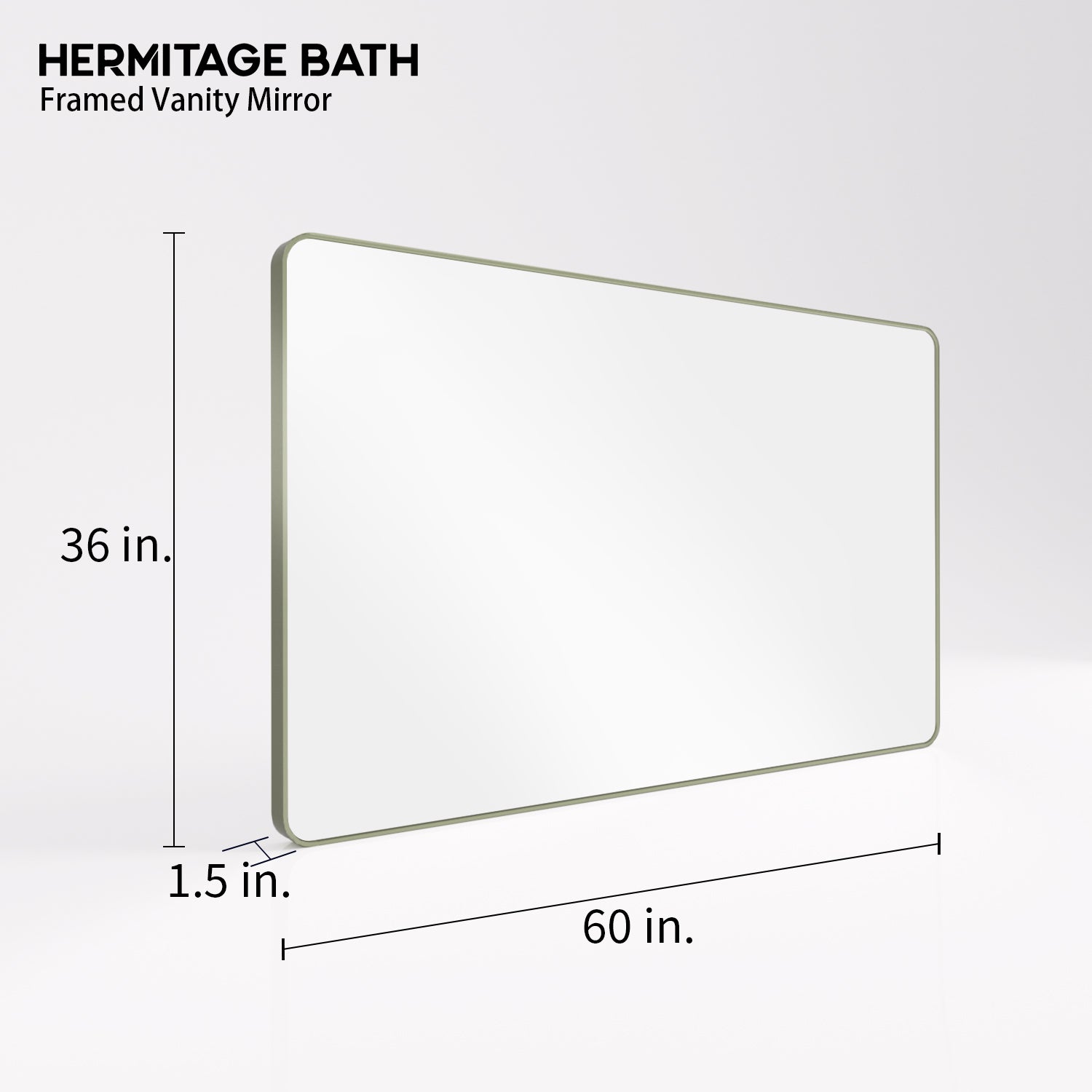 Cosy 60 in. W x 36 in. H Rectangular Framed Wall Bathroom Vanity Mirror SM-6036MG-3